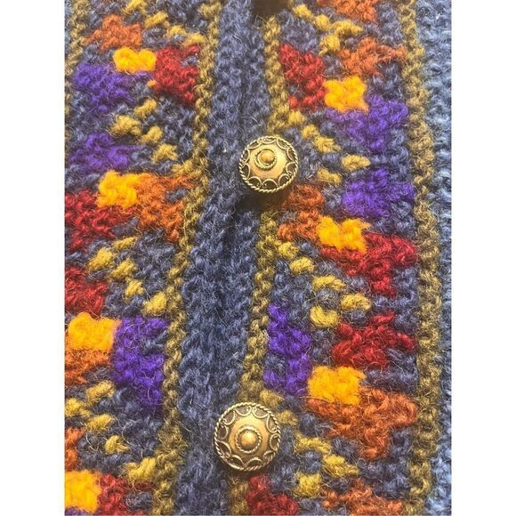 Lost Horizons cardigan sweater 100% wool one size - Picture 4 of 6